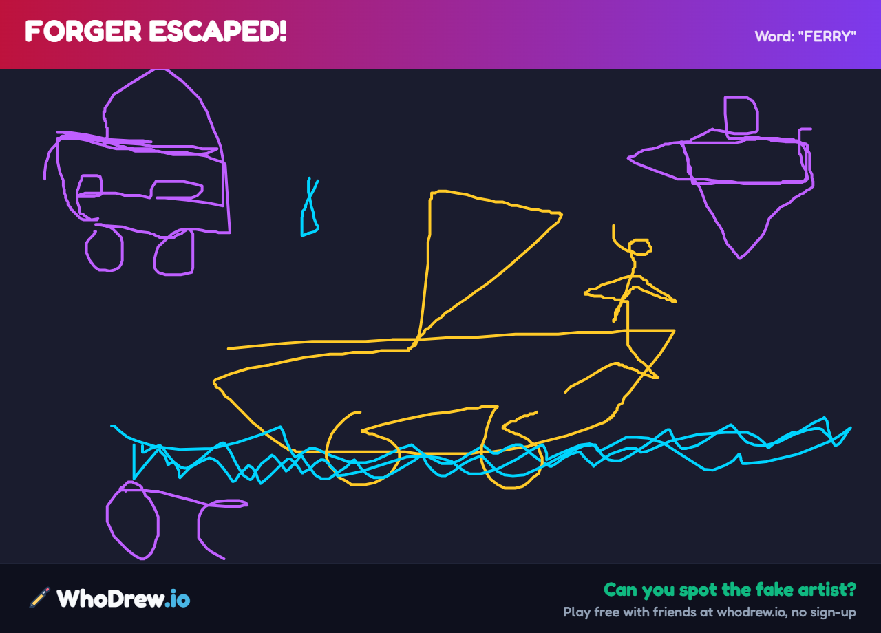 Shared drawing of "Ferry" from a WhoDrew round