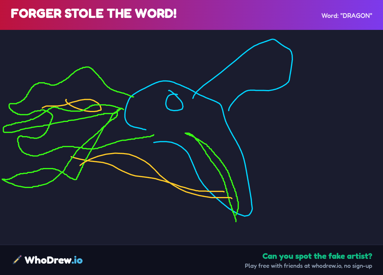 Shared drawing of "Dragon" from a WhoDrew round